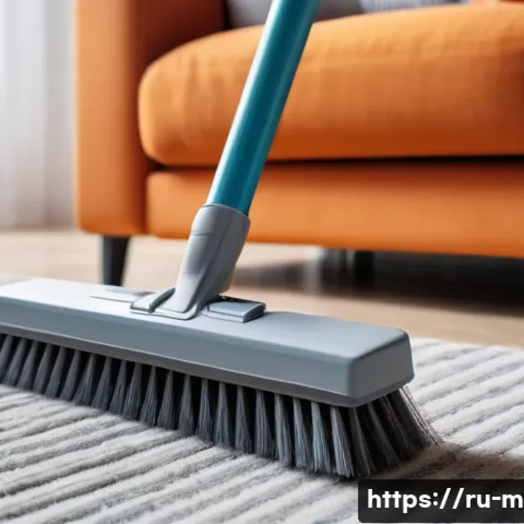 기타 청소 도구 - A highly detailed image of a modern cleaning setup featuring specialized narrow brushes with long ha...